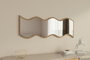 Hanah Home Espejo flotal-e Blanco y Nogal 40x120x2.2 cm
